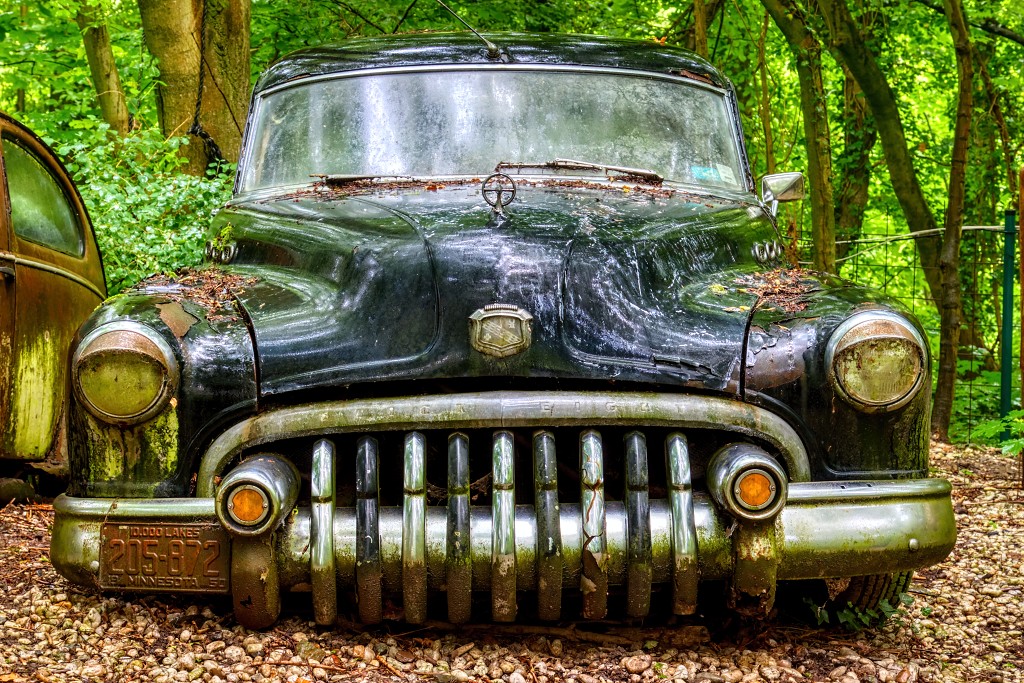 HDR Auto Skulpturen Park museum Neandertal oldtimer urbex decay abandoned derelict abandonne Michael Fröhlich froehlich Duitsland deutschland kunst art